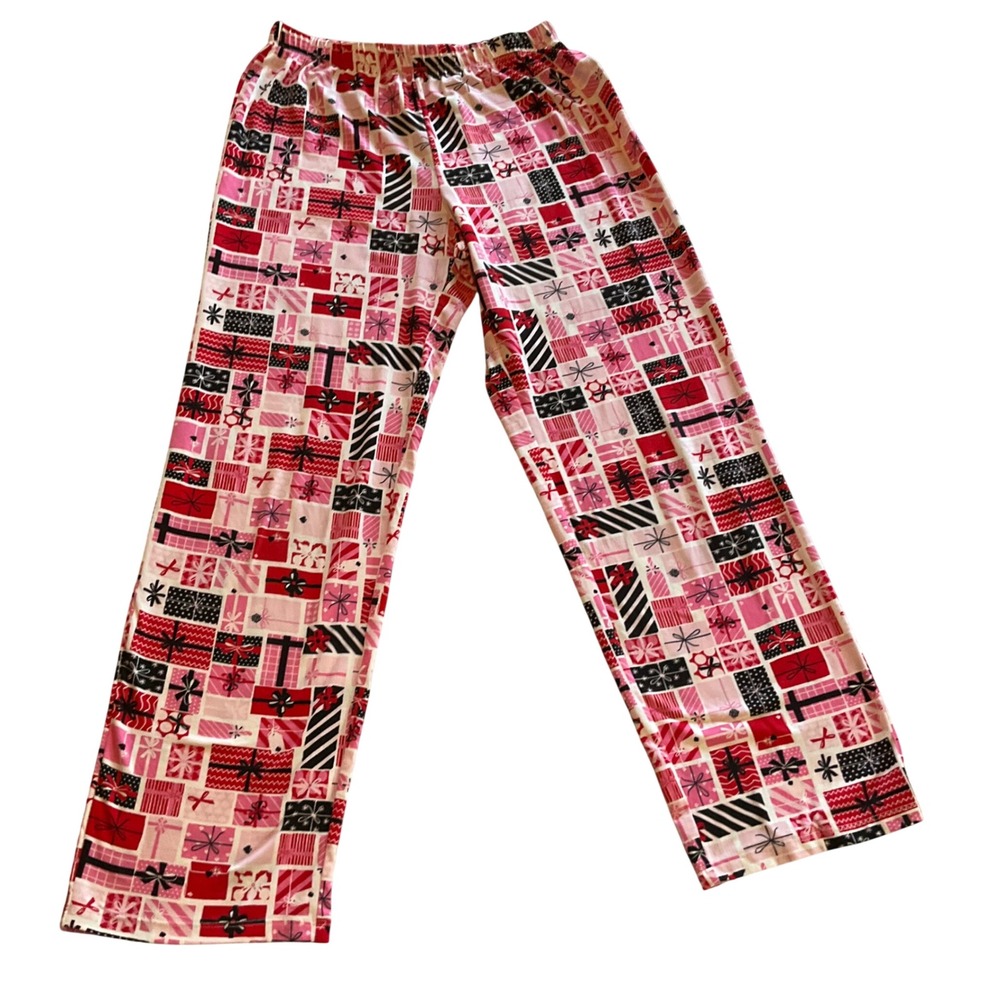 Kate Spade Pajama Pants Women S‎ Pink Holiday Gift Print Lounge